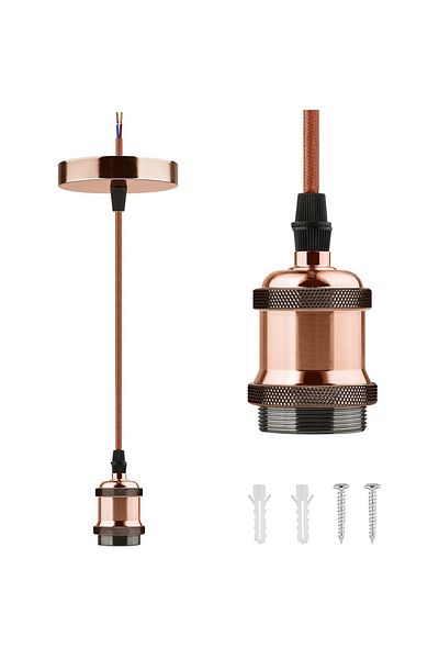 Sofia Concept Pendul Rossa Home Light, Inaltime Reglabila, Aluminum, Max. 60W, Sfoara Vintage, 100cm, Red/Bronze