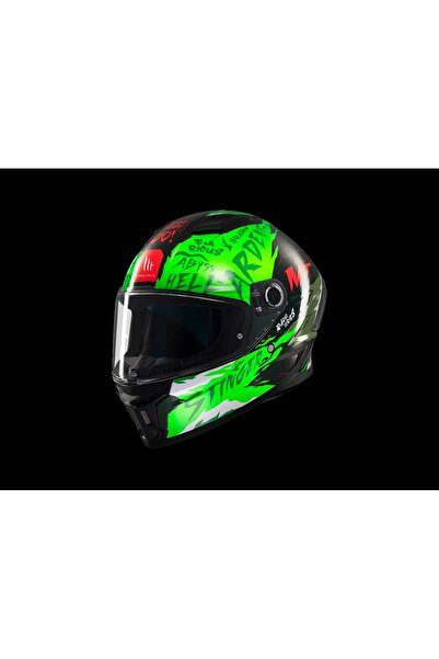 Genel Markalar KASK MT STINGER ARDENT C6 PARLAK SİYAH/YEŞİL