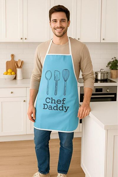 MODALİN Chef Dady Liquid Proof Kitchen Apron Stain Resistant, Liquid Proof, Easy to Clean Apron
