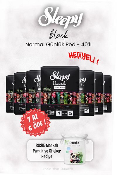 Sleepy Black Buy 7 Pay 6 Daily Pad Normal 40's and Rosie