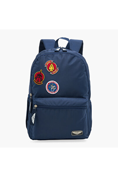 Paramount Top Applique Backpack with Adjustable Straps and Zip Closure - 18 i...