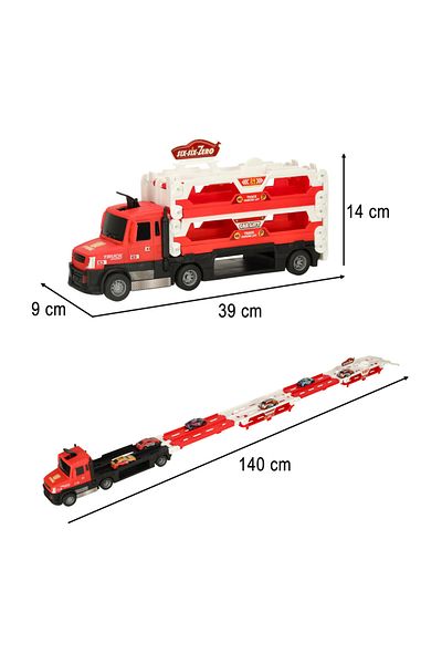 OEM Toy Truck Set for Transporting Race Cars, Trailer, 6 Cars, Catapult