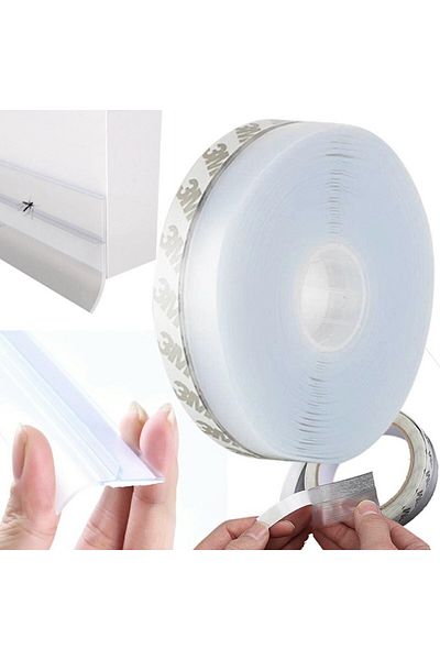 Aptel Door sealing strip, draft-proof, rubber, transparent, 500x4.5 cm