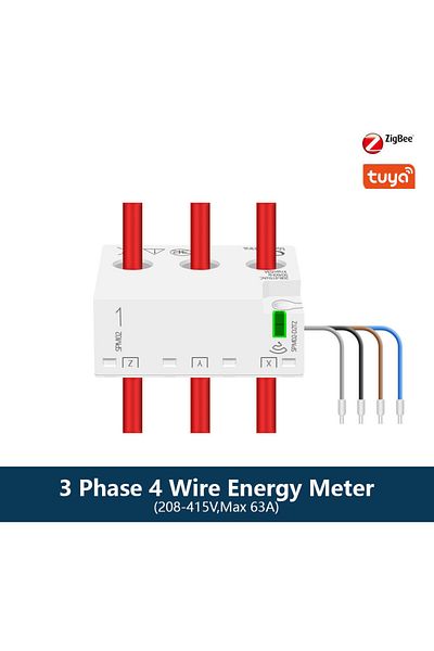 Choice Zigbee 3 phase Zemismart Zigbee WiFi 3 Phase Energy Meter Power Monitoring Real-time Measure Consump
