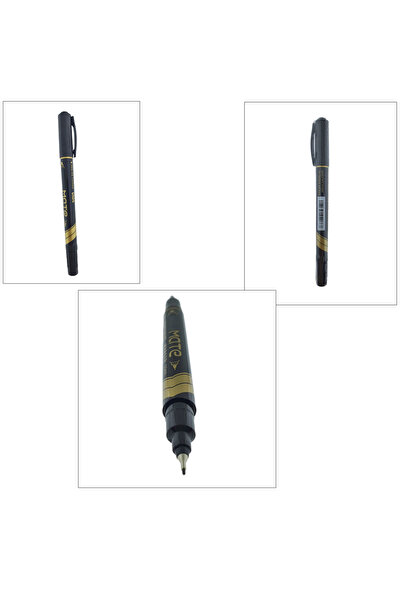 OEM Black permanent marker with 2 tips, 0.5mm and 1mm, for various surfaces