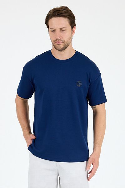 Rodi Oversize Crew Neck Short Sleeve Men's T-Shirt Loose Casual Fit, Summer Men's Basic T-Shirt 7840