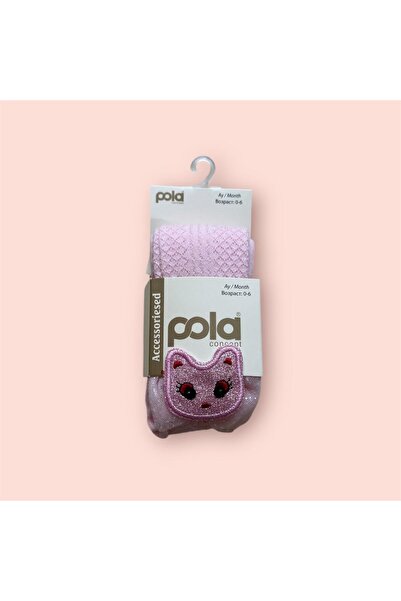 Pola Baby Cat Accessory Cotton Pantyhose Pink
