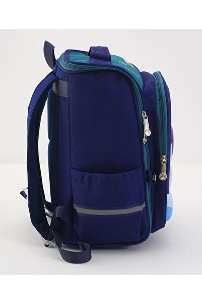 Bonfino Bonfino Astronaut School Bag, Padded Shoulder Straps, Navy Blue - 16 Inches