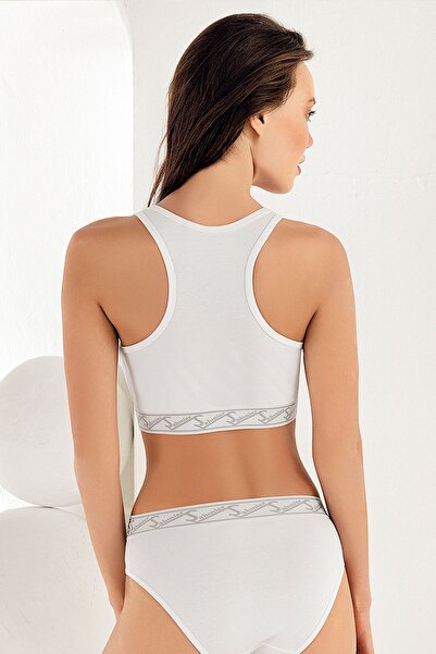 Şahinler Women's Rubber Detailed Sports Bralet and Athlete Set