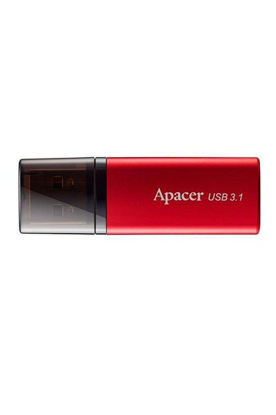 Apacer Stick de memorie USB 3.1 de 32 GB, AH25, cu capac, roșu cu negru