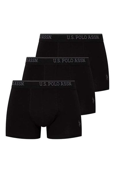 U.S. Polo Assn. Мъжки боксерки с 3 колана, бродирани, памучни и ликра