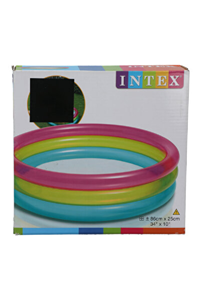 Intex Rainbow Baby Kiddie Pool Multicolor :25 X 86 X 86 Cm