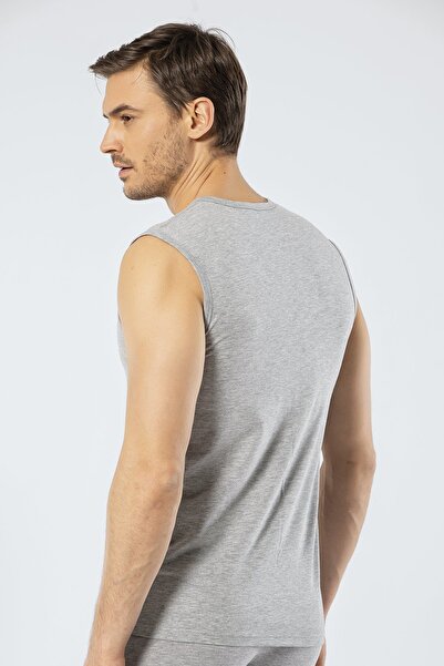 Cacharel Zero Sleeve Men's Undershirt, Sports V-Neck 95% Cotton 5% Lycra