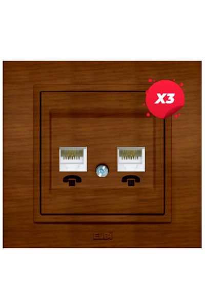 ELBI ELECTRIC X3 - Zena Cires Priza Dubla Telefon Euro ST
