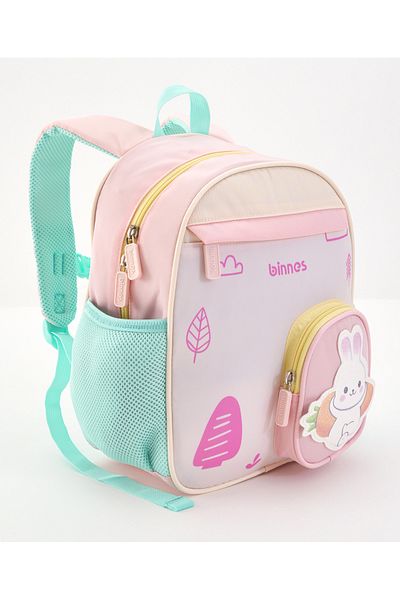 Bonfino Bonfino Cartoon Printed Backpack, Adjustable Shoulder Strap, Pink - 12 Inches