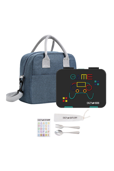 Eazy Kids صندوق غداء بينتو قابل للتحويل للأطفال من عمر 6 إلى 4 سنوات مع حقيبة...