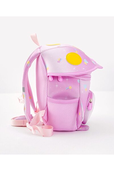 Bonfino Bonfino Cartoon School Bag, Padded Shoulder Straps, Breathable Mesh Back, Pink - 11 Inches