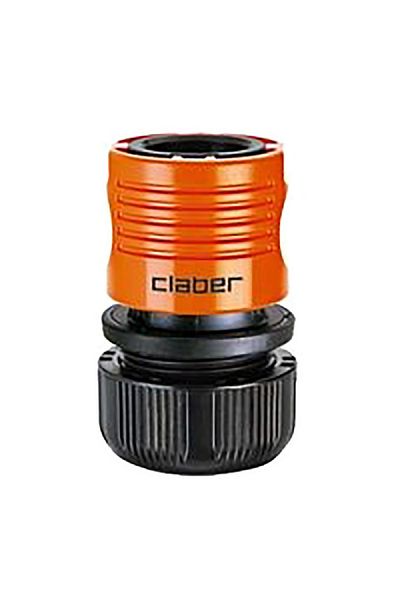 CLABER 5/8inch Hose Connector Black and Orange