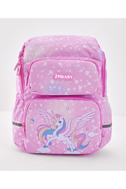 Bonfino Bonfino School Bag Unicorn Themed, Padded Straps, Chest Strap, Blue -...