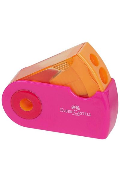 OEM Double Pencil Sharpener with Container Faber-Castell Sleeve Trend 2019, Pink