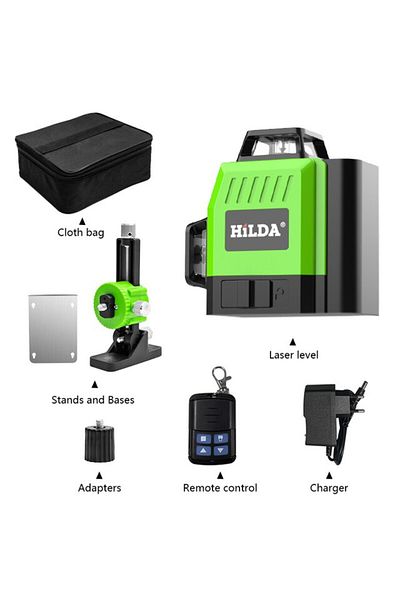 Hilda LS178 HILDA Laser Level Mini 12 Lines 3D Self-Leveling 360 Horizontal And Vertical Cross Super Power