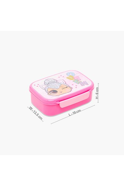 MGA L.O.L. Surprise! Print Sectioned Lunch Box with Clip Lock Closure