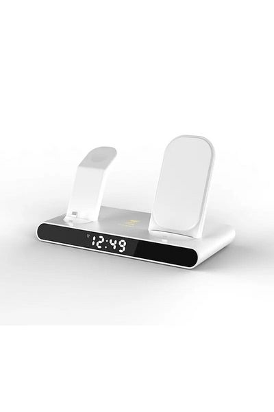 Z Zeleno Wireless Charger 3-in-1 with Clock, Fast Charge 15W, Quick Charge 3.0