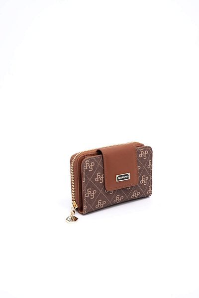 Silver Polo WALLET/LOGO PRINTEDSilver Polo BROWN Wallet & Card Holder