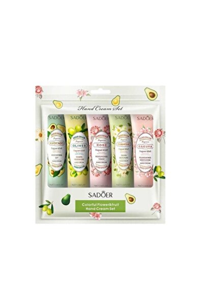 SADOER مجموعه كريمات اليدين بخلاصة الورد والبابونج والزيتون والافوكادو لتفتيح...