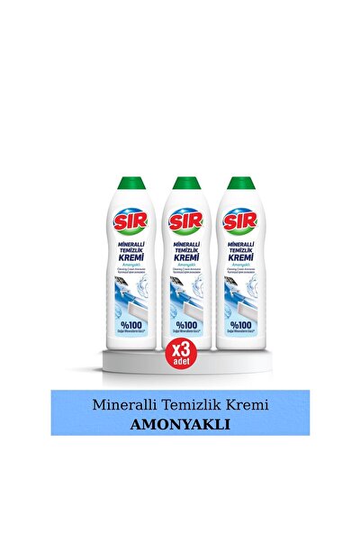 Sır Mineralli Temizlik Kremi Amonyaklı 1125 gr x 3 Adet