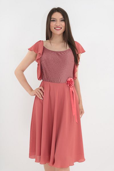 Vanessa Line RO Pink cloche dress with satin rose
