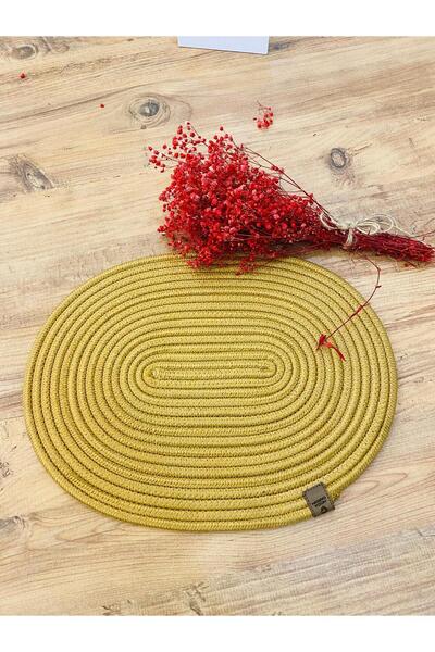 bestbeler Wicker Jute Presentation Plate Mat American Service Oval Supla
