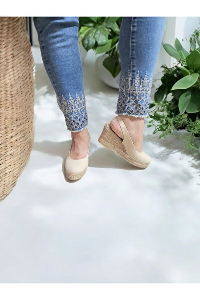 GokceKundura06 Γυναικεία λινά καλοκαιρινά σανδάλια Ψάθινα παπούτσια