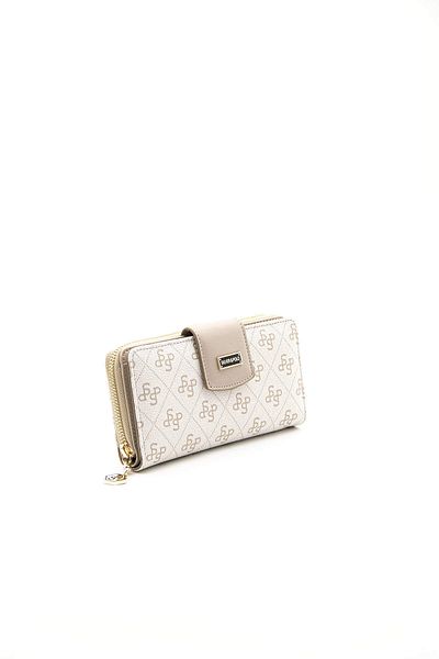 Silver Polo WALLET/LOGO PRINTEDSilver Polo BEIGE Wallet & Card Holder