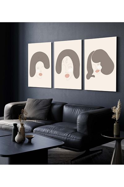 Hagen Pictură de perete Picturi de bucătărie Pictură din 3 piese cu aspect de cadru Pictură modernă Pictură boemă Calitate premium