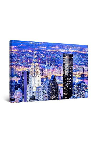 startonight Tablou DualView Startonight New York Violet, 60 x 90cm