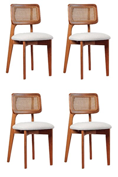 Sweet Home Masa Sandalye Kuzey Sandalye Ahşap Gürgen 4 Lü Set Cafe,Restaurant,Mutfak,Salon,Yemek Odası Sandalyesi