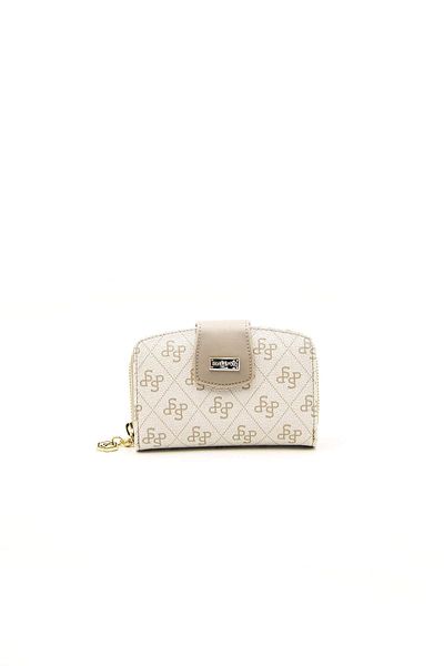 Silver Polo WALLET/LOGO PRINTEDSilver Polo BEIGE Wallet & Card Holder