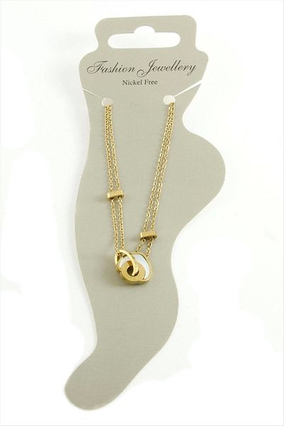 LiderGlobal Heart Luxury Steel Anklet