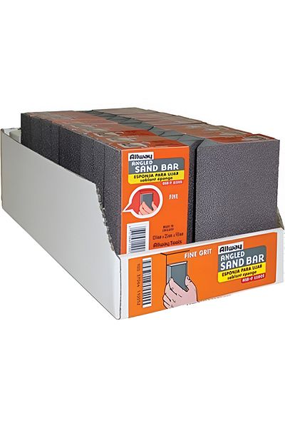 ALLWAY Tools Fine Angled Edge Wet Or Dry Large Sandbar Charcoal Grey 5 x 3.5inch