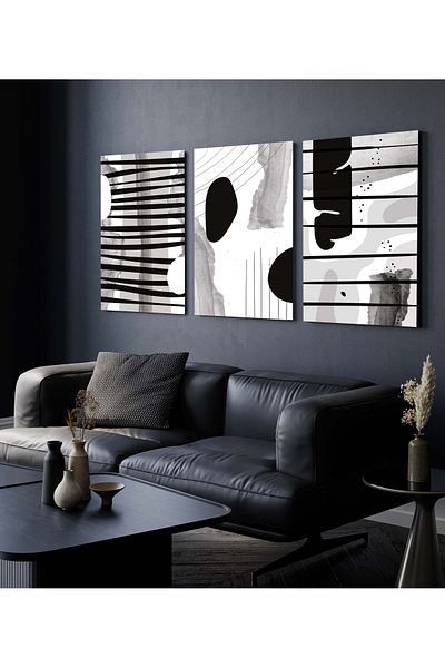Hagen Picturi de bucătărieI Pictură de perete cu aspect de cadru Pictură din 3 piese Pictură modernă Pictură boemă Calitate premium