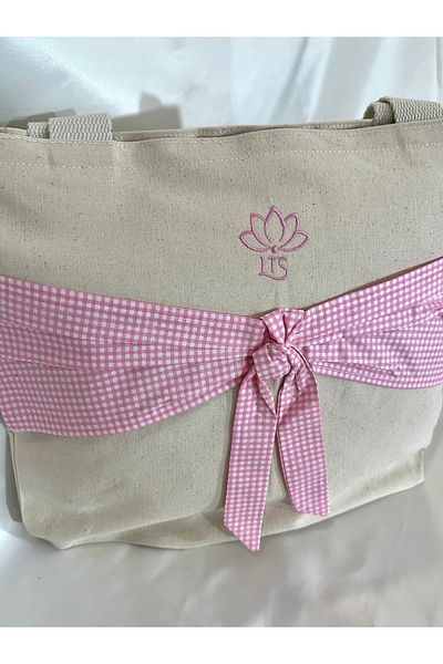 LTS bag Linen Shoulder Bag (with Bow)