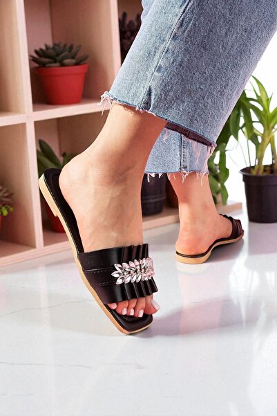 Glenz Women's Daily Stone Buckle Slippers Ts1188