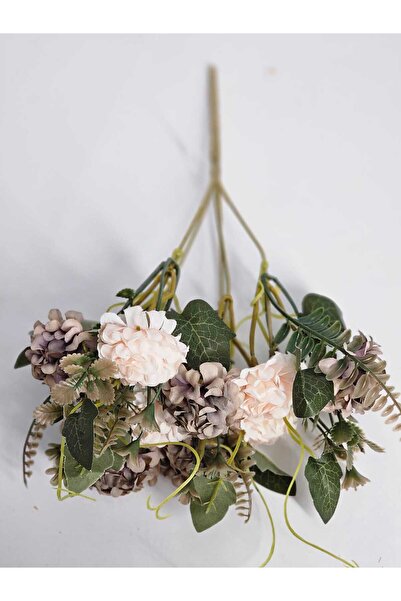 YASİMA Yapay eskitme mor toz pembe karanfil saksı vazo dekor çiçeği