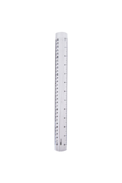 Deli Deli EG00512 Transparent 4-Piece Ruler Set – ideal for school, drafting & design use