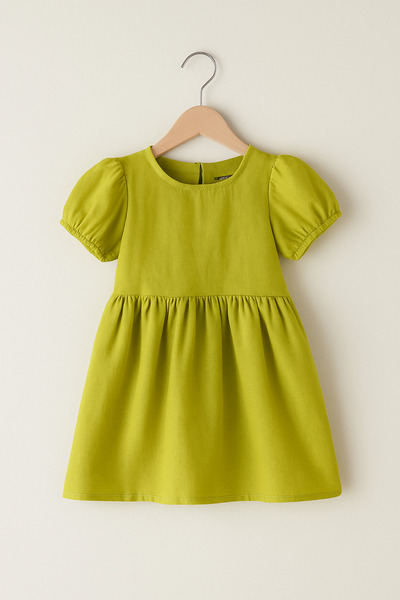 Hilal Akıncı Kids Pamuk Keten Basic Elbise