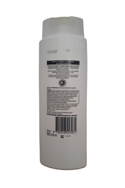 Pantene GÜÇ VE PARLAKLIK ŞAMPUANI 625 ML X 2 ADET