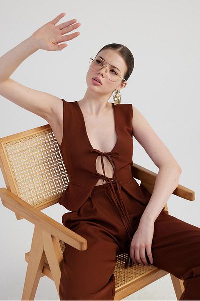 Markano Frida Vest Brown