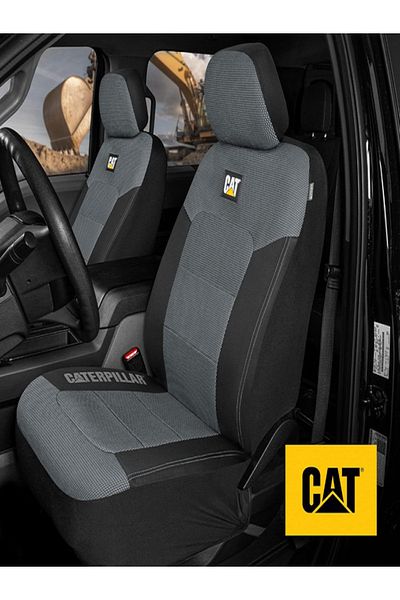Cat Universal Fit Hexagon Design Mesh Flex Car Front Seat Cover
