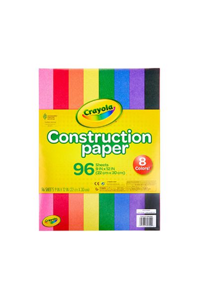 Crayola 96-Piece Construction Paper Multicolor 9 x 12inch